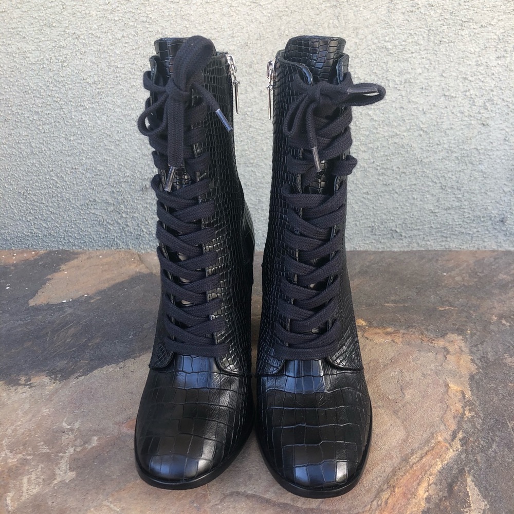 Schutz Leysi Croc Embossed bootie - Picture 4 of 10